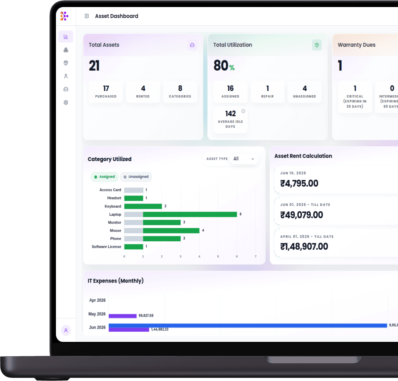 Asset management login preview